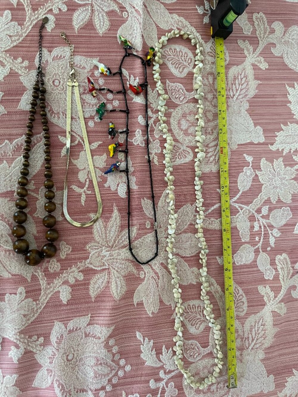 Lot of 4 necklaces mixed styles and materials